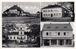 AK - NÖ - OBERSIEBENBRUNN - Bäuerl. Fachschule, Volkschule, Schloß Und Kaufhaus Meyer - Gänserndorf