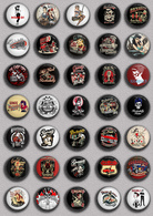 Rock And Roll Music Fan ART BADGE BUTTON PIN SET 5 (1inch/25mm Diameter) 35 DIFF - Musique