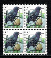 Belg. 1996 - 4 X PRE 827 A.P8**  MNH - Spreeuw / Etourneau Sansonnet - Tipo 1986-96 (Uccelli)