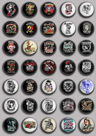 Rock And Roll Music Fan ART BADGE BUTTON PIN SET 6 (1inch/25mm Diameter) 35 DIFF - Musique