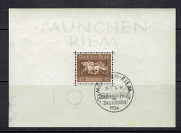 Deutches Reich 1936 - Bloc 6 - MH - Oblitération 1er Jour A Munich - Blocs