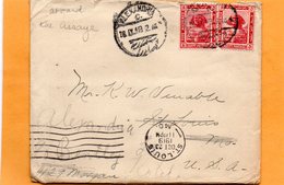 Egypt 1919 Cover Mailed To USA - 1915-1921 Protettorato Britannico