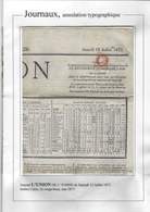 France Journaux N°51 Oblitéré Sur Journal Politique Complet  "l'union De L'Yonner" 12 Juillet 1873 Superbe - Newspapers