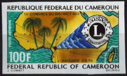 Afrique > Cameroun - LIONS CLUB à YAOUNDE 2.5.1970 - Poste Aérienne N° 157 Y & T - NEUF GOMME Non DENTELE - Rotary, Club Leones