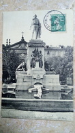 CPA. - MONUMENTS AUX MORTS - LA STATUE DE GARIBALDI - NICE - Timbre GRIMALDI 1910 - Monuments Aux Morts