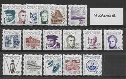 MICRONESIE - SERIE COURANTE COMPLETE (1984/1986) - YVERT N° 1/16 +28 + 34 ** MNH - COTE = 65 EUR. - Micronesië