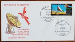 DJIBOUTI Telecommunications, Telecom, Inauguration De La Station Terrienne De Telecommunications FDC, 1er Jour. 1980 - Telecom