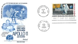 FDC, USA, 'First Men On The Moon', 20 July 1969 - Andere & Zonder Classificatie