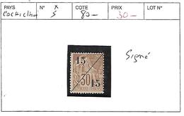 COCHICHINE N° 5 * SIGNE - Unused Stamps