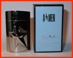 THIERRY MUGLER : A MEN, Vapo Métal Rechargeable 2 Ml. Parfait état - Mignon Di Profumo Uomo (con Box)