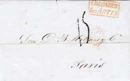 1854 Faltbrief Aus Havanna über England Nach Paris - Préphilatélie