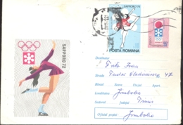 74387- FIGURE SKATING, SAPPORO'72 WINTER OLYMPIC GAMES, COVER STATIONERY, 1972, ROMANIA - Winter 1972: Sapporo