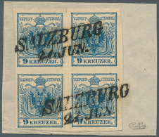 Österreich: 1850, 9 Kr Dunkelblau, Maschinenpapier Type IIIb, Farbfrischer, Ringsum Tadellos Voll- B - Altri & Non Classificati