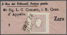 Österreich: 1859, (1,05 Kreuzer) Lila Zeitungsmarke, Type II, Unten Breitrandig, Sonst Allseits über - Sonstige & Ohne Zuordnung