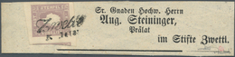 Österreich: 1859, (1,05 Kreuzer) Lila Zeitungsmarke, Type II, Farbfrisch, Voll- Bis überrandig, Rech - Sonstige & Ohne Zuordnung