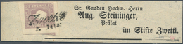 Österreich: 1859, (1,05 Kreuzer) Lila Zeitungsmarke, Type II, Farbfrisch, Voll- Bis überrandig, Rech - Andere & Zonder Classificatie