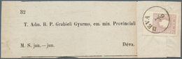 Österreich: 1859, (1,05 Kreuzer) Lila Zeitungsmarke, Type II, Unterrandstück (8,5 Mm), Sonst Voll- B - Other & Unclassified