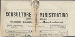 Österreich: 1859, (1,05 Kreuzer/Soldi) Grauviolett Zeitungsmarke, Type II, Farbfrisch, Voll- Bis übe - Autres & Non Classés