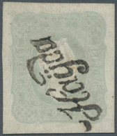 Österreich: 1861, (1,05 Kreuzer) Hellgrau Zeitungsmarke, Allseits Vollrandig, Gebraucht Mit Vollem A - Other & Unclassified