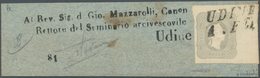 Österreich: 1861, (1,05 Kreuzer/Soldi) Hellgrau Zeitungsmarke, Rechtes Randstück (10 Mm), Sonst Voll - Sonstige & Ohne Zuordnung