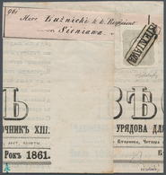 Österreich: 1861, (1,05 Kreuzer) Dunkelgrau Zeitungsmarke, Farb- Und Prägefrisch, Allseits Breit- Bi - Andere & Zonder Classificatie