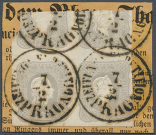 Österreich: 1861, (1,05 Kreuzer) Grau Zeitungsmarke, Waagerechtes Paar Mit Grossen Teilen Der Beiden - Sonstige & Ohne Zuordnung