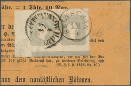 Österreich: 1861, (1,05 Kreuzer) Grau Zeitungsmarke, Waagerechtes Paar Von Der Linken Unteren Bogene - Sonstige & Ohne Zuordnung