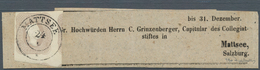 Österreich: 1861, (1,05 Kreuzer) Bräunlichlila Zeitungsmarke, Prägefrisch, Rechts Und Oben Noch Voll - Sonstige & Ohne Zuordnung