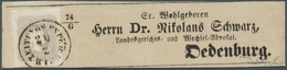 Österreich: 1861, (1,05 Kreuzer) Hellgrauviolett Zeitungsmarke, Allseits Breit- Bis überrandig, Entw - Other & Unclassified