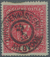 Österreich: 1917, Freimarken Wappen, 3 Kr. Dunkellilarot, Bildgröße 26:29 Mm, Zentrisch Gestempeltes - Other & Unclassified