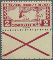 Österreich: 1917, Eilmarken 2 H. Schwarzrotkarmin, Linienmischzähnung 11½:12½ Mit Unten Anhängendem - Andere & Zonder Classificatie