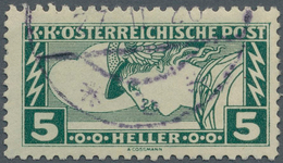 Österreich: 1917, Eilmarken 5 H. Schwärzlichopalgrün, Beide Linienmischzähnungen 11½:12½ Und 12½:11½ - Other & Unclassified