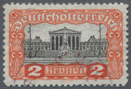 Österreich: 1919/1921, Freimarken "Parlamentsgebäude", 2 Kr., 3 Kr., 4 Kr., 7½ Kr., 10 Kr. Und 20 Kr - Sonstige & Ohne Zuordnung