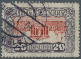 Österreich: 1919/1921, Freimarken "Parlamentsgebäude", 20 Kr. Dunkelviolettgrau/dunkelbräunlichrot M - Other & Unclassified