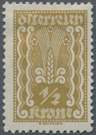 Österreich: 1922, Freimarken, 1½ Kr., Sieben Verschiedene Farbproben In Abweichenden Farben Und Mit - Andere & Zonder Classificatie