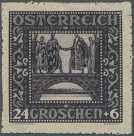 Österreich: 1926, 24 Gr. + 6 Gr. "Nibelungensage", Farbprobe In Schwärzlichgrauviolett Auf Ungummier - Sonstige & Ohne Zuordnung