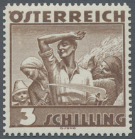 Österreich: 1934, Freimarken "Trachten", 3 Sch. "Ländliche Arbeit", Acht Gezähnte Buchdruck-Probedru - Sonstige & Ohne Zuordnung