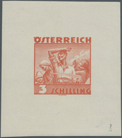 Österreich: 1934, Freimarken "Trachten", 3 Sch. "Ländliche Arbeit", Ungezähnter Buchdruck-Probedruck - Sonstige & Ohne Zuordnung