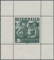 Österreich: 1934, Freimarken "Trachten", 5 Sch. "Städtische Arbeit", Zwei Gezähnte Stichtiefdruck-Pr - Sonstige & Ohne Zuordnung