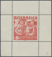 Österreich: 1934, Freimarken "Trachten", 5 Sch. "Städtische Arbeit", Drei Gezähnte Offsetdruck-Probe - Sonstige & Ohne Zuordnung