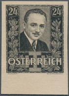 Österreich: 1934, 24 Gr. "Dollfuß" Als Geschnittener Probedruck In Schwarz Auf Kartonpapier, Unsigni - Other & Unclassified