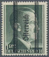 Österreich: 1945, Grazer Aufdruck, 1 RM Bis 5 RM, Komplette Serie Mit Magerem Aufdruck, Postfrisch, - Sonstige & Ohne Zuordnung