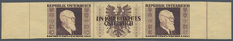 Österreich: 1946, Renner Geschnitten, 3 Sch. + 3 Sch. In Abweichender Farbe "DUNKELVIOLETTBRAUN" Sow - Sonstige & Ohne Zuordnung