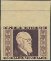 Österreich: 1946, Renner Geschnitten, 3 Sch. + 3 Sch. In Abweichender Farbe "DUNKELVIOLETTBRAUN" Sow - Andere & Zonder Classificatie