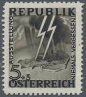 Österreich: 1946, Blitz/Maske, Gezähnte Probedrucke In Dunkleren Farbtönen, Abweichendem Papier Und - Other & Unclassified