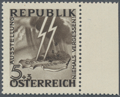 Österreich: 1946, Antifaschistische Austellung "Niemals Vergessen", Die Beiden Unverausgabten Werte - Autres & Non Classés