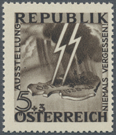 Österreich: 1946, Antifaschistische Austellung "Niemals Vergessen", Die Beiden Unverausgabten Werte - Andere & Zonder Classificatie