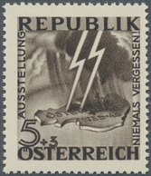 Österreich: 1946, Antifaschistische Austellung "Niemals Vergessen", Die Beiden Unverausgabten Werte - Sonstige & Ohne Zuordnung