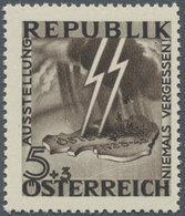 Österreich: 1946, Antifaschistische Austellung "Niemals Vergessen", Die Beiden Unverausgabten Werte - Other & Unclassified