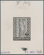 Österreich: 1946, 10 Gr. + 40 Gr. "Stephansdom", Phasendruck In Schwarz (6. Phase) Mit Abweichender - Other & Unclassified